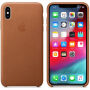 Originální Apple kožené pouzdro pro iPhone XS Max - sedlově hnědá