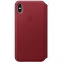 Originální Apple Folio kožené pouzdro pro iPhone XS Max - červená