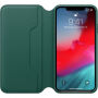 Originální Apple Folio kožené pouzdro pro iPhone XS Max - piniově zelená