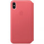 Originální Apple Folio kožené pouzdro pro iPhone XS Max - pivoňkově růžová
