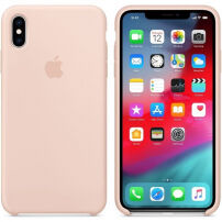 Originální Apple silikonový kryt pro iPhone XS Max - pískově růžový