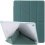 Pouzdro s transparentní zadní stranou a origami stojánkem pro iPad 9,7" (2017/2018) / Air 1 / 2 / Pro 9,7" - petrolejové