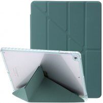 Pouzdro s transparentní zadní stranou a origami stojánkem pro iPad 9,7" (2017/2018) / Air 1 / 2 / Pro 9,7" - petrolejové