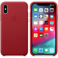 Originální Apple kožené pouzdro pro iPhone XS - červená