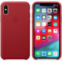 Originální Apple kožené pouzdro pro iPhone XS - červená