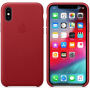 Originální Apple kožené pouzdro pro iPhone XS - červená