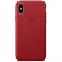 Originální Apple kožené pouzdro pro iPhone XS - červená