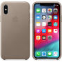 Originální Apple kožené pouzdro pro iPhone XS - kouřová