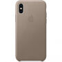 Originální Apple kožené pouzdro pro iPhone XS - kouřová