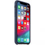 Originální Apple kožené pouzdro pro iPhone XS - půlnočně modrá