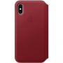 Originální Apple Folio kožené pouzdro pro iPhone XS - červená