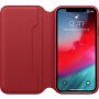 Originální Apple Folio kožené pouzdro pro iPhone XS - červená