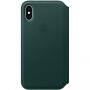 Originální Apple Folio kožené pouzdro pro iPhone XS - piniově zelená