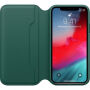 Originální Apple Folio kožené pouzdro pro iPhone XS - piniově zelená