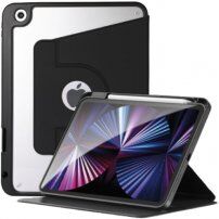 Otočné 360° pouzdro s prostorem na Apple Pencil pro iPad 10,2" (2019-2021) - černé