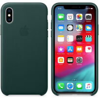 Originální Apple kožené pouzdro pro iPhone XS - piniově zelená