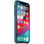 Originální Apple kožené pouzdro pro iPhone XS - modrošedá