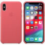 Originální Apple kožené pouzdro pro iPhone XS - pivoňkově růžová