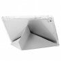 Pouzdro s transparentní zadní stranou a origami stojánkem pro iPad 9,7" (2017/2018) / Air 1 / 2 / Pro 9,7" - šedé