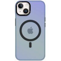 Měňavý kryt s rámečkem kolem čoček a MagSafe pro iPhone 14 - modrý