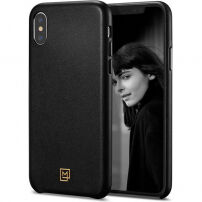 Spigen La Manon Câlin kryt pro Apple iPhone XS / X - černá