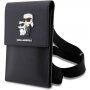 Karl Lagerfeld Saffiano Metal Logo NFT univerzální brašna pro iPhone - černá