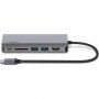 BELKIN 6v1 hub - slot na SD kartu / RJ45 / HDMI / USB-C / 2x USB-A na USB-C - stříbrný