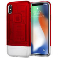 Spigen Classic C1 pouzdro pro Apple iPhone X - červená