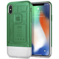 Spigen Classic C1 pouzdro pro Apple iPhone X - zelená