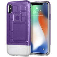 Spigen Classic C1 pouzdro pro Apple iPhone X - fialová