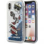 Karl Lagerfeld Karl Captain Carl Liquid Glitter pouzdro pro iPhone X - modré