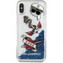 Karl Lagerfeld Karl Captain Carl Liquid Glitter pouzdro pro iPhone X - modré