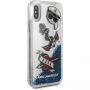 Karl Lagerfeld Karl Captain Carl Liquid Glitter pouzdro pro iPhone X - modré