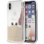 Karl Lagerfeld Peek a Boo Glitter pouzdro pro iPhone X - zlaté