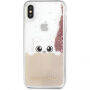 Karl Lagerfeld Peek a Boo Glitter pouzdro pro iPhone X - zlaté