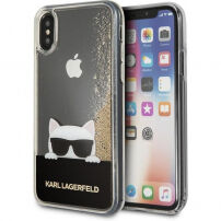 Karl Lagerfeld Choupette Sunglass pouzdro pro iPhone X - zlaté
