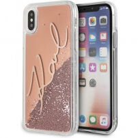 Karl Lagerfeld Signature pouzdro pro iPhone X - růžové