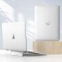 Matný transparentní kryt s vyklápěcím stojánkem pro MacBook Pro 14" - bílý