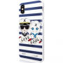 Karl Lagerfeld Sailor Stripes pouzdro iPhone X - černé