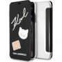 Karl Lagerfeld Pins Book pouzdro iPhone X - černé