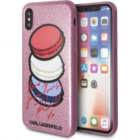 Karl Lagerfeld Paris Glitter pouzdro pro iPhone X - růžové