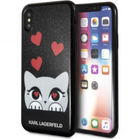 Karl Lagerfeld Original faceplate pouzdro pro iPhone X - černé