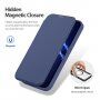 DUX DUCIS Skin X flipové pouzdro s MagSafe pro iPhone 13 Pro Max - tmavě modré
