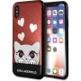 Karl Lagerfeld Original faceplate pouzdro pro iPhone X - červené