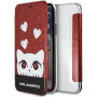Karl Lagerfeld Valentines Choupette Book pouzdro pro iPhone X - červené