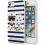 Karl Lagerfeld Sailor Stripes pouzdro pro iPhone SE (2020/2022) / 8 / 7 - černé