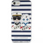 Karl Lagerfeld Sailor Stripes pouzdro pro iPhone SE (2020/2022) / 8 / 7 - černé