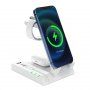 6v1 bezdrátový stojánek s porty USB-C / USB-A a Lightning kabelem pro iPhone / Apple Watch / AirPods - 15W - bílý