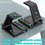 6v1 bezdrátový stojánek s porty USB-C / USB-A a Lightning kabelem pro iPhone / Apple Watch / AirPods - 15W - bílý