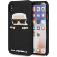 Karl Lagerfeld Sneaky Karl pouzdro pro iPhone X - černé